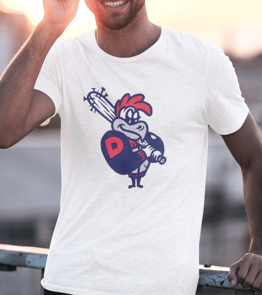 Dac Rooster Baseball Bat Retro Cartoon Character T-Shirt