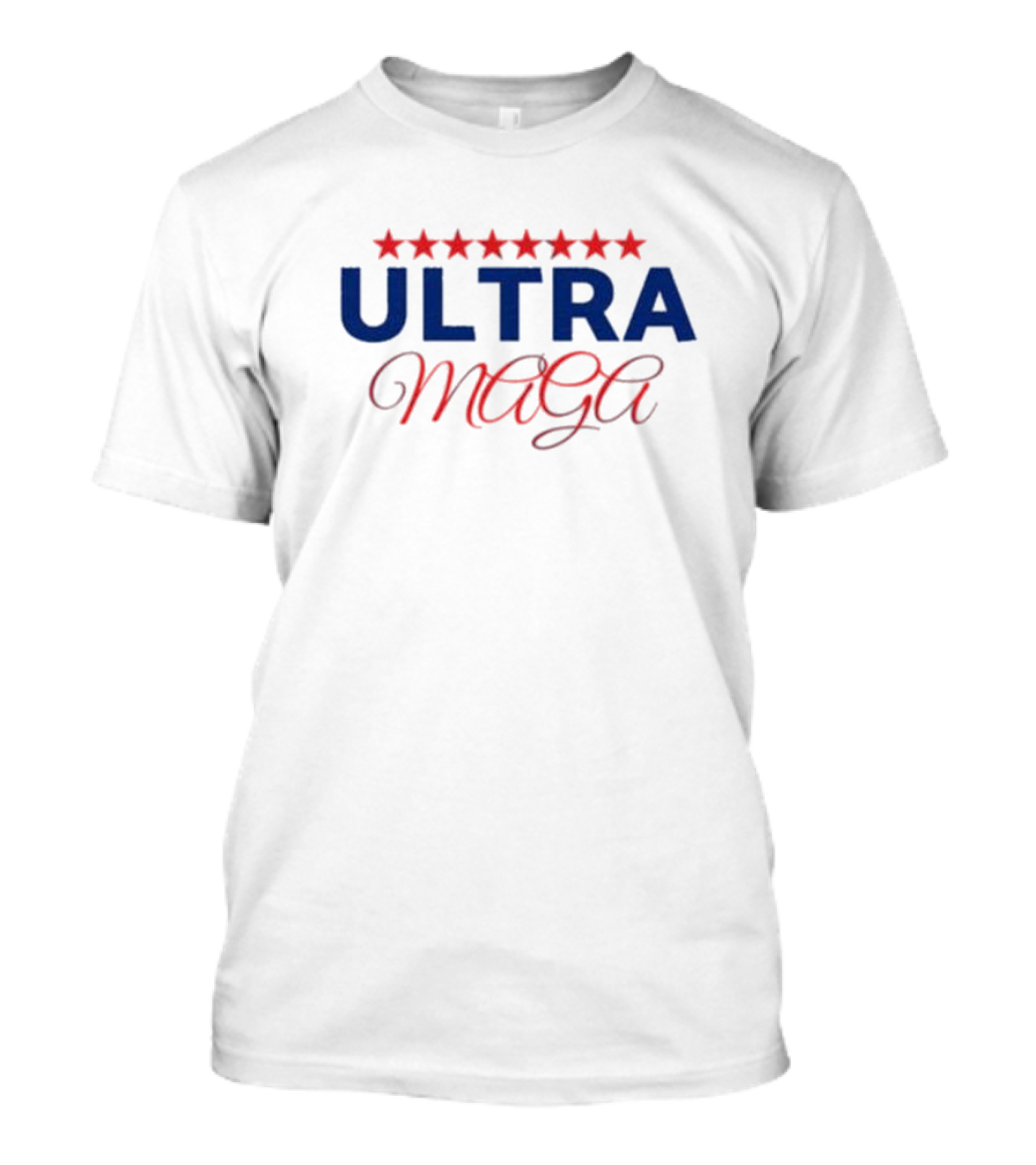 ULTRA MAGA Red Stars Blue Letters T-Shirt