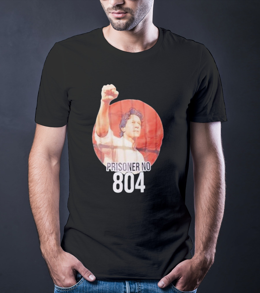 Imran Khan Prisoner No 804 Raising Fist Symbolic Image T-Shirt