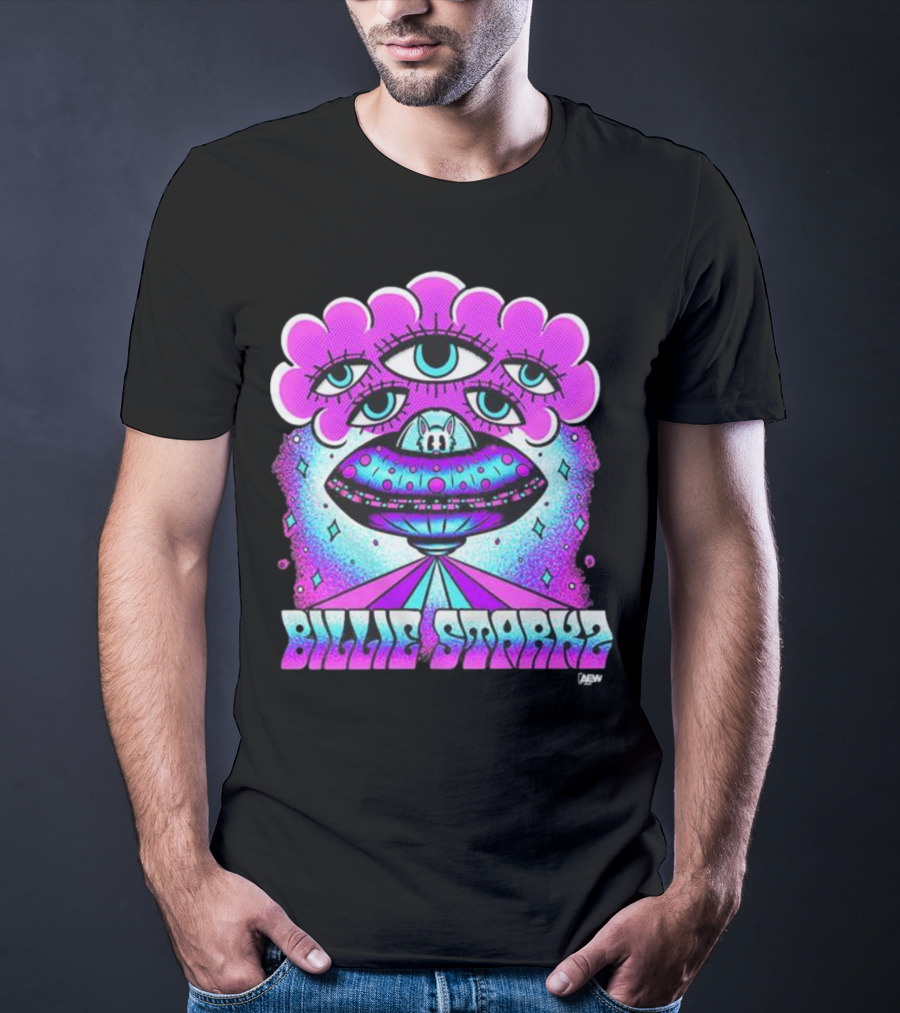 Billie Starks AEW Close Encounters UFO Alien Eyes T-Shirt