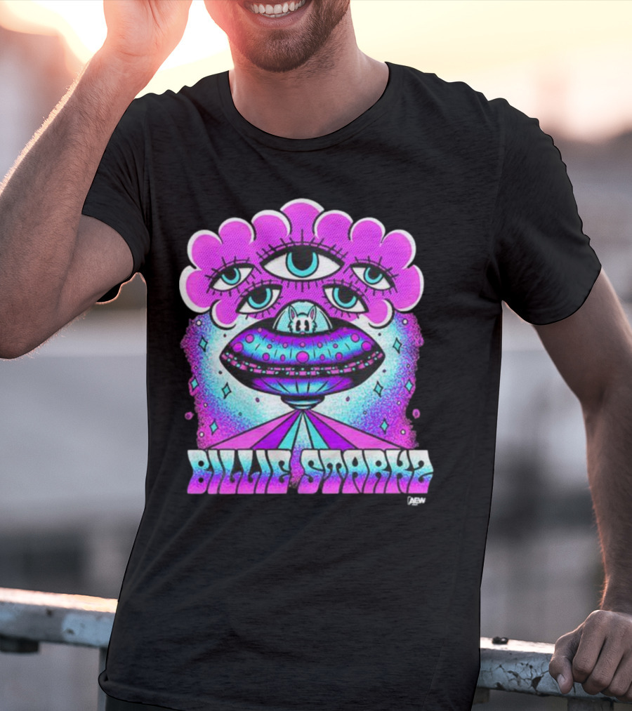 Billie Starks AEW Close Encounters UFO Alien Eyes T-Shirt