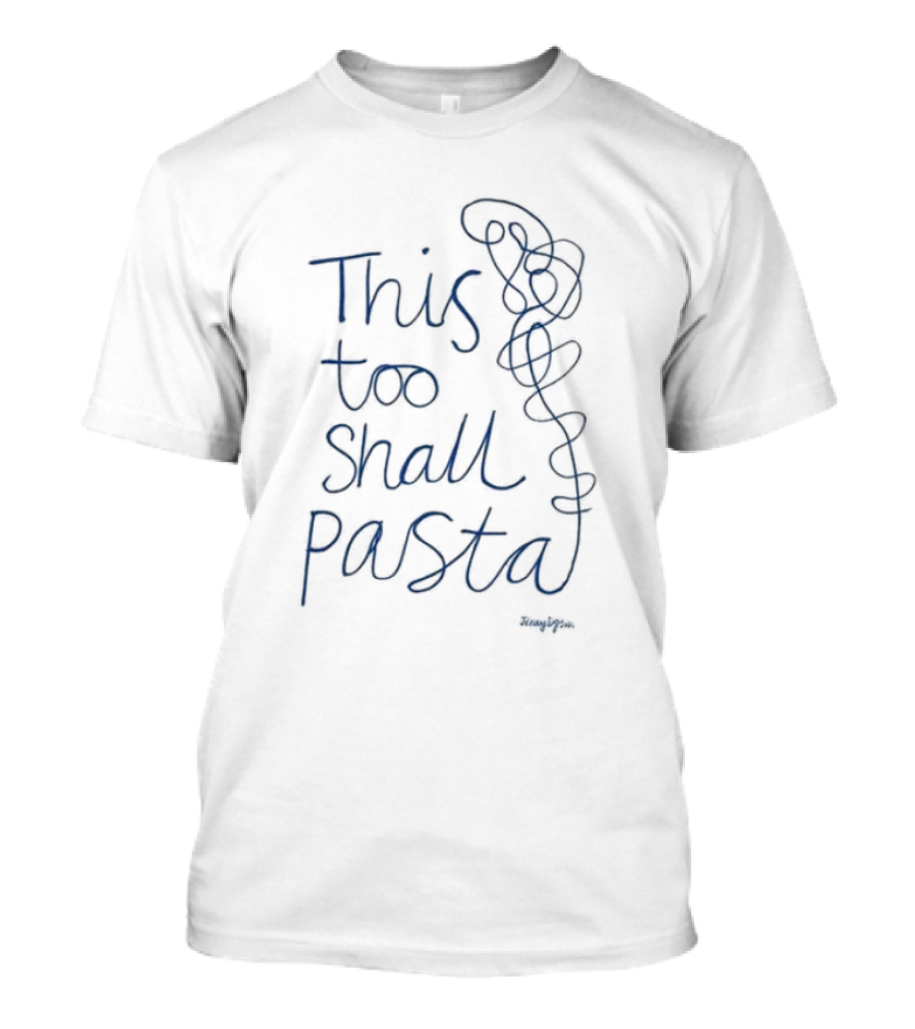 Pastaio This Too Shall Pasta Playful Noodle Scribble T-Shirt