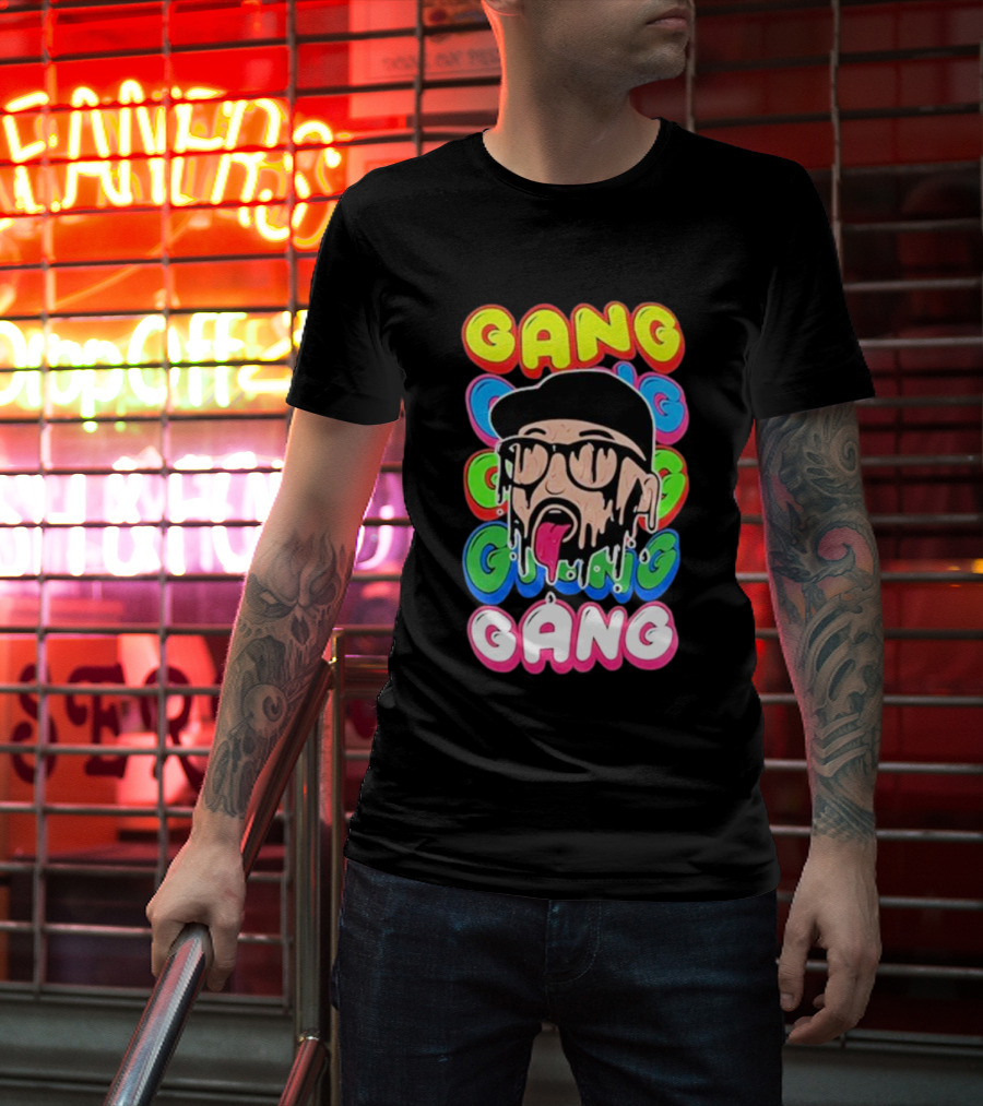 Gang Colorful Dripping Face T-Shirt