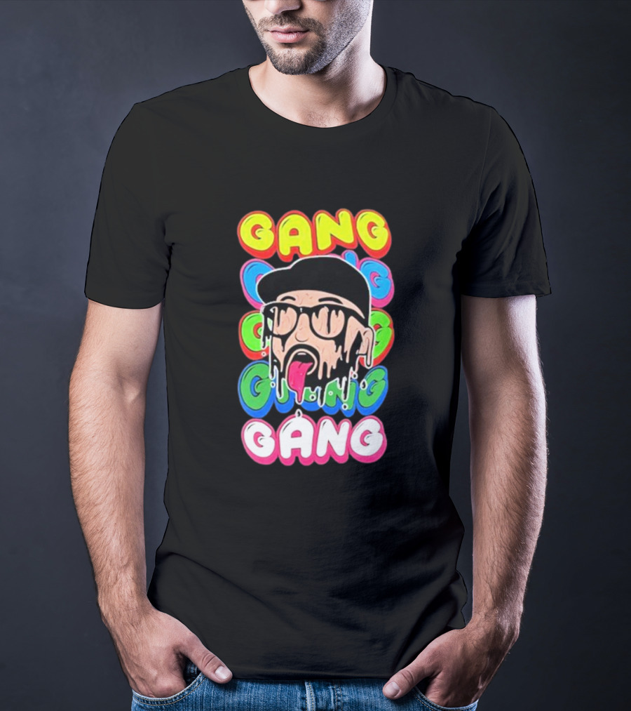 Gang Colorful Dripping Face T-Shirt
