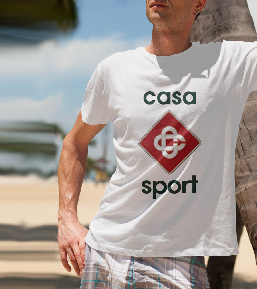 Casablanca Casa Sport Iconic Red Emblem T-Shirt