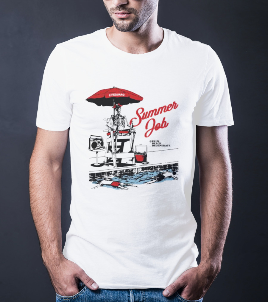 Summer Job Lifeguard Palm Beach Degenerate T-Shirt