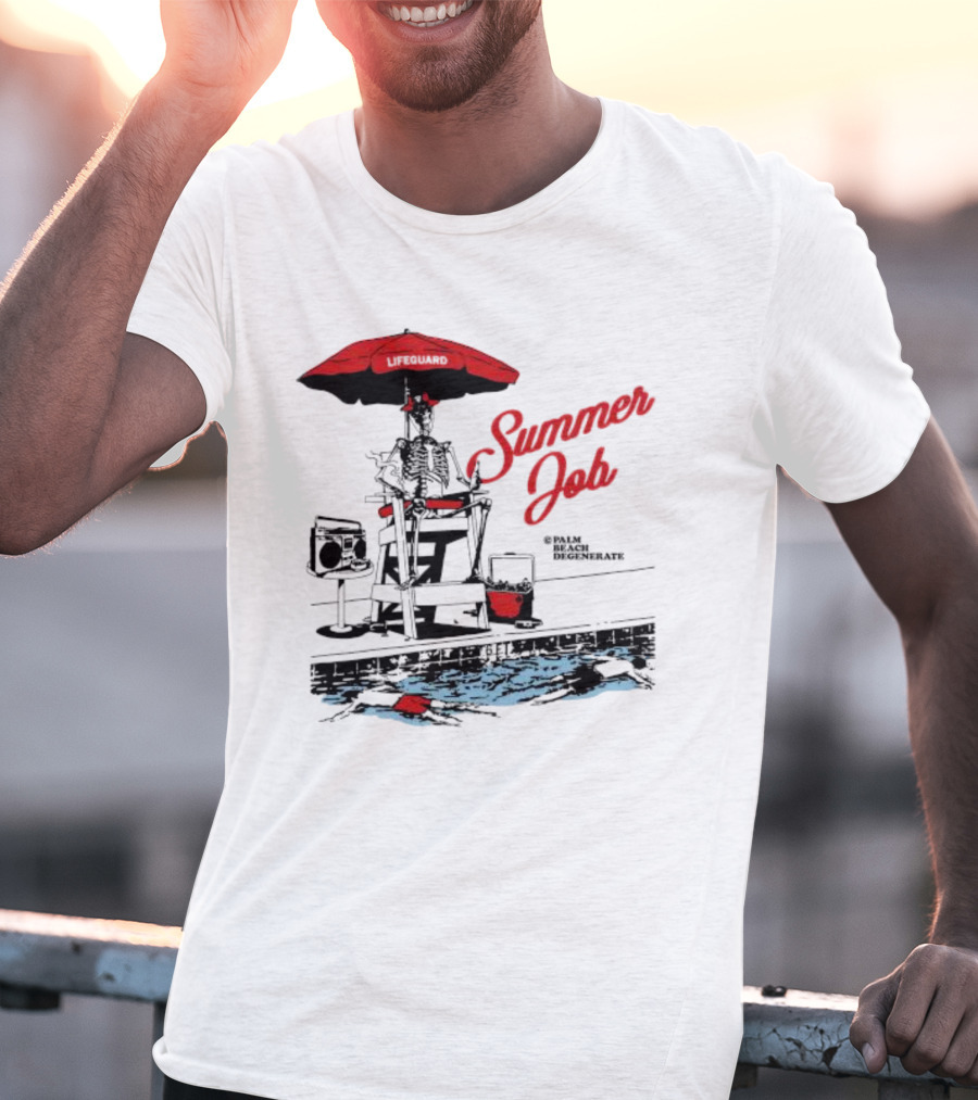 Summer Job Lifeguard Palm Beach Degenerate T-Shirt
