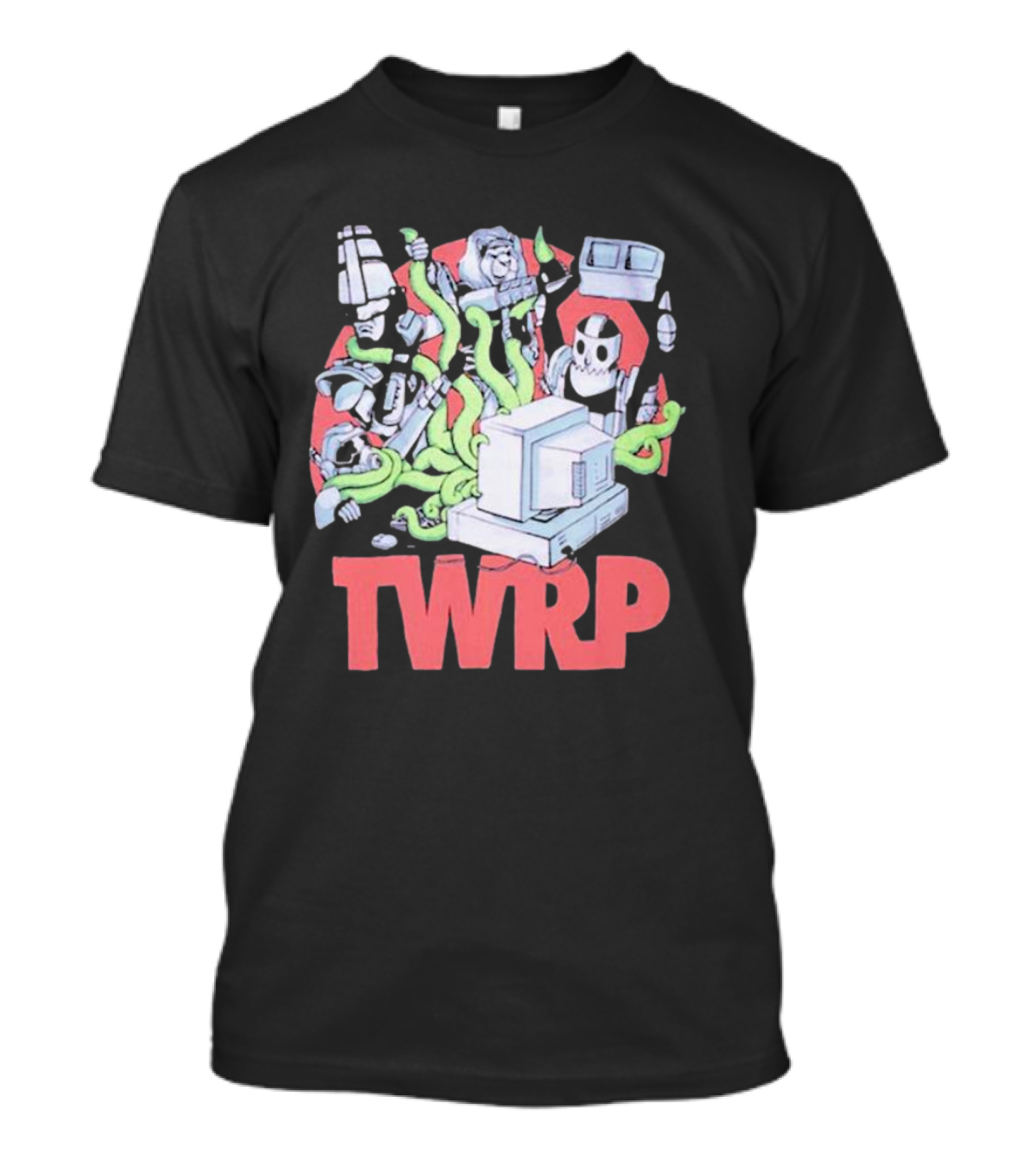 TWRP Y2K Bug Robots And Computer Tentacles T-Shirt