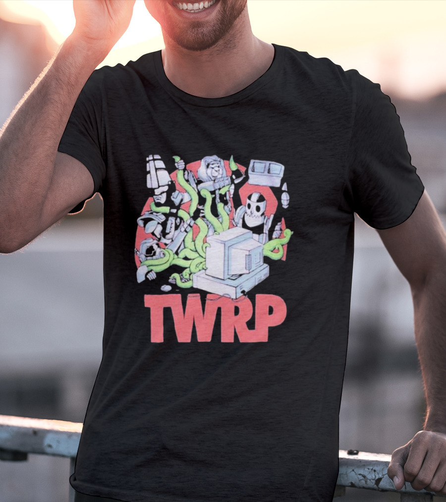 TWRP Y2K Bug Robots And Computer Tentacles T-Shirt
