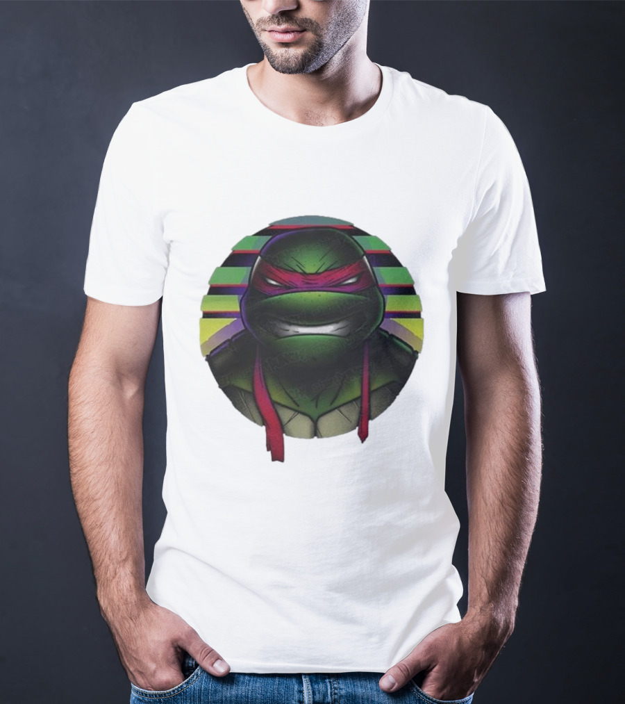 Raph Mutant Red Ninja Retro Stripes T-Shirt