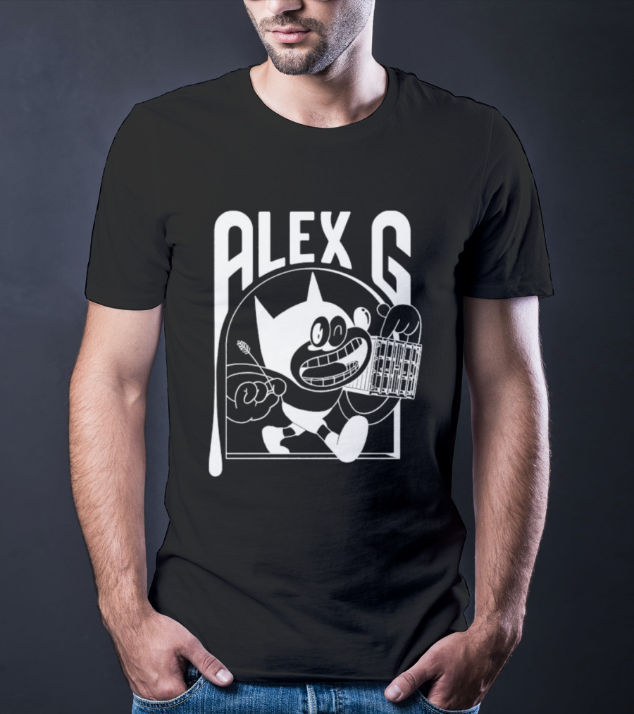 Alex G Cartoon Character With Keytar T-Shirt
