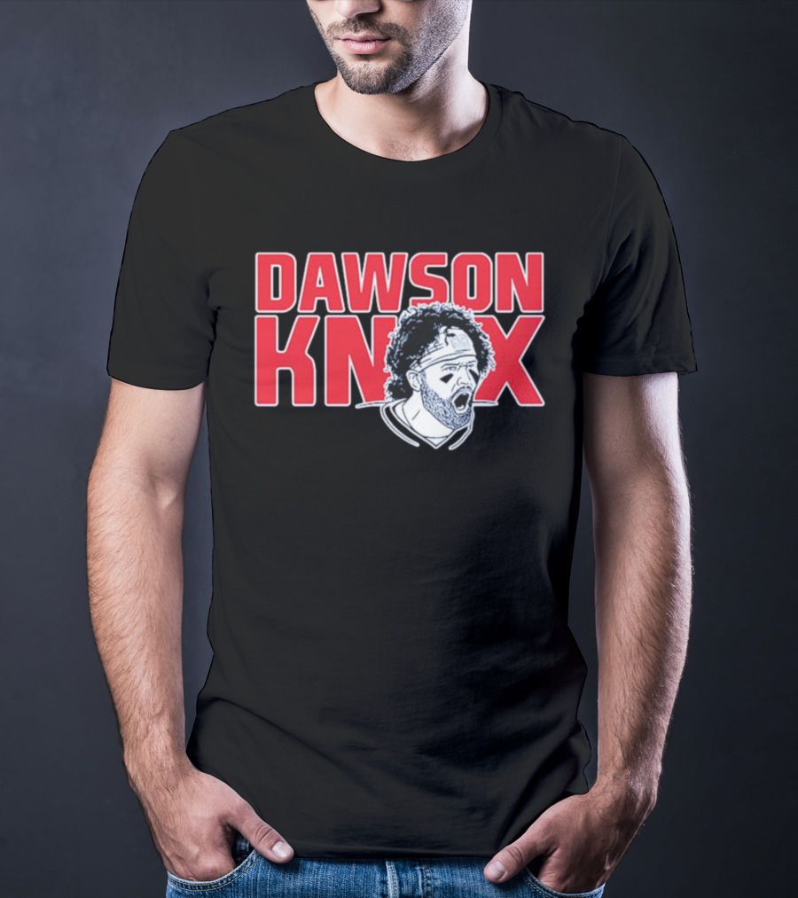 Dawson Knox Roaring Athlete Portrait Headband T-Shirt