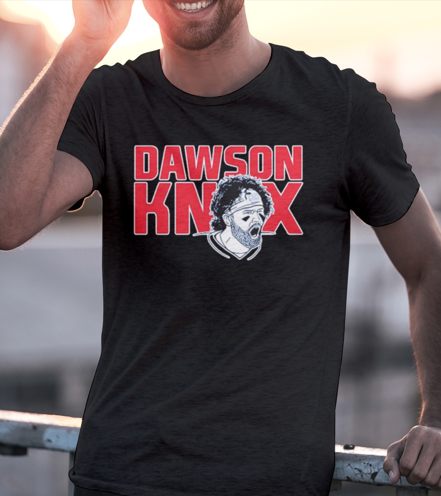 Dawson Knox Roaring Athlete Portrait Headband T-Shirt