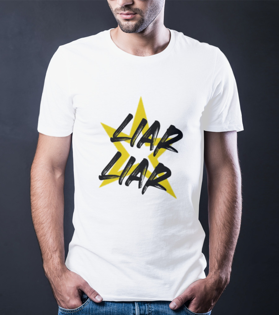 Liar Liar Yellow Star Background T-Shirt