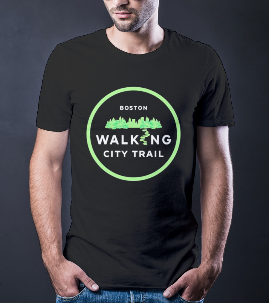 Boston Walking City Trail Miles Howard T-Shirt