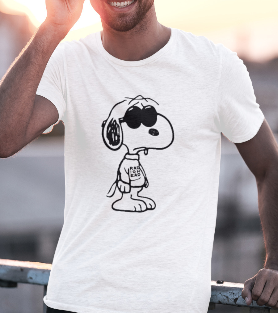 Radiohead Snoopy Peanuts Cool Dark Mode T-Shirt