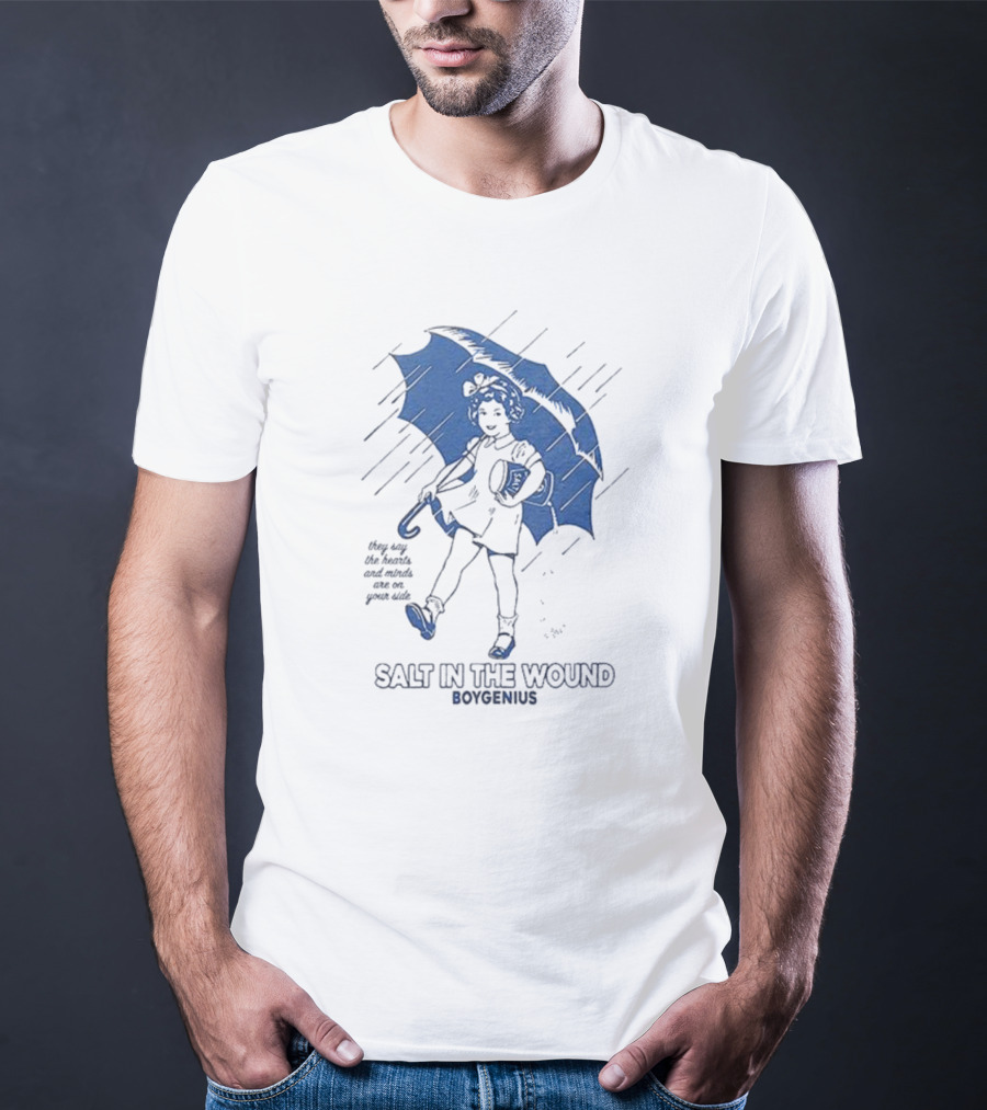 Salt In The Wound Boygenius They Say The Hearts And Minds Are On Your Side Silhouette Umbrella T-Shirt