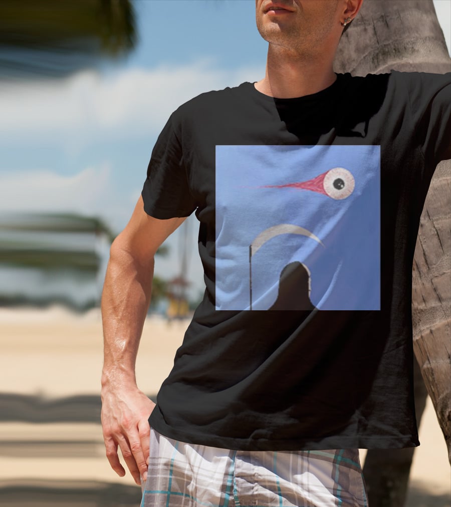 Grim Reaper With Scythe And Eyeball In Blue Sky Doja Cat Merch T-Shirt