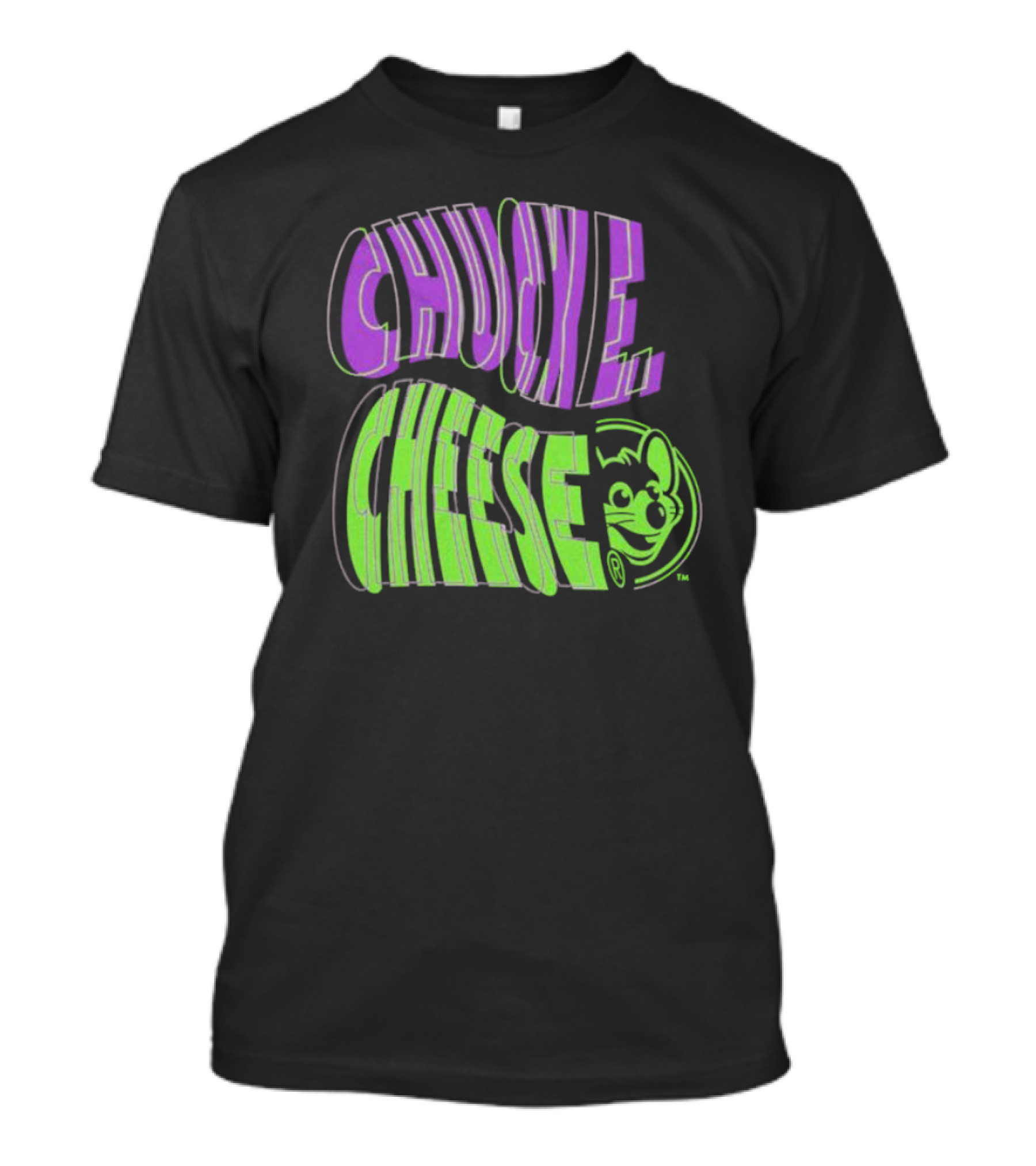 Chuck E. Cheese Spiral Text T-Shirt