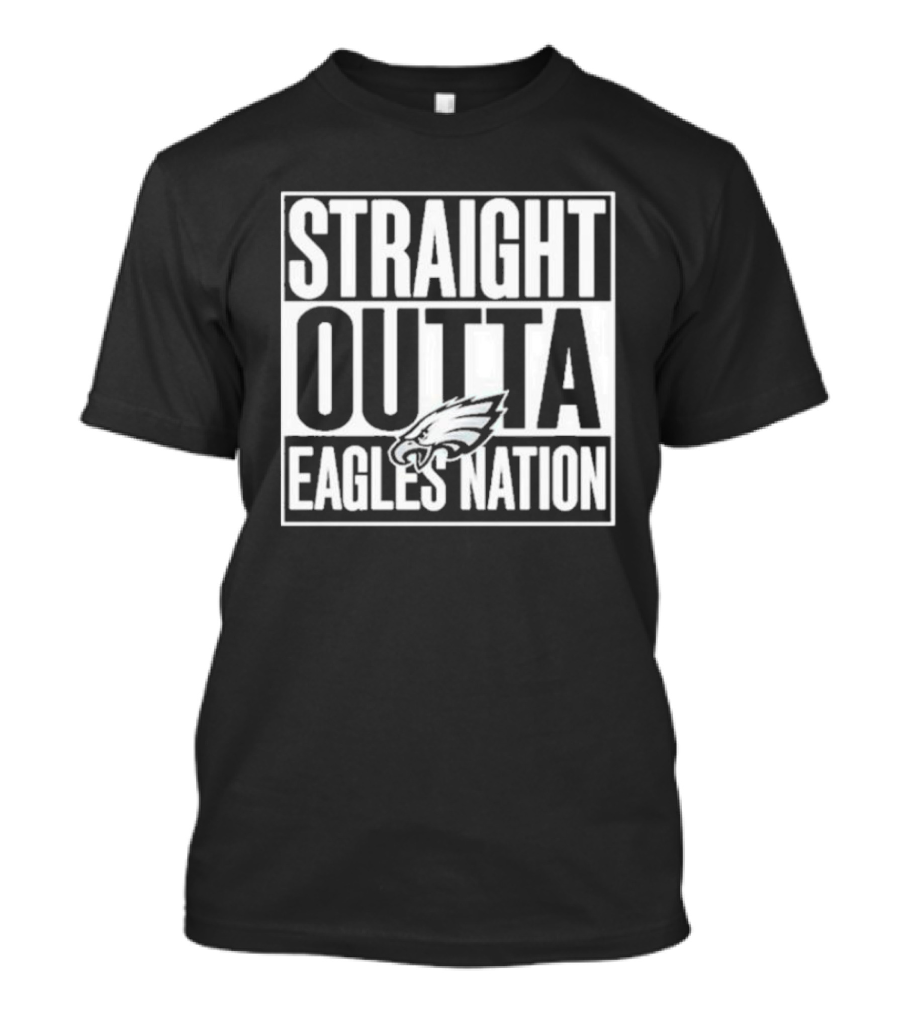 Philadelphia Eagles Straight Outta Eagles Nation Logo Fan Gear T-Shirt