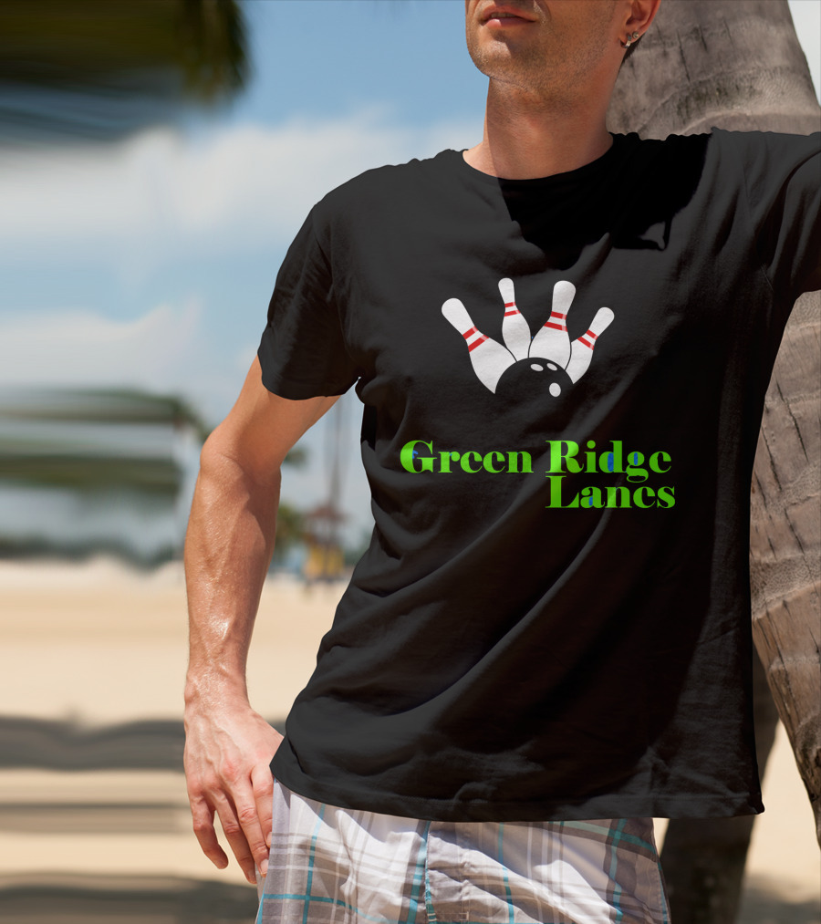 Green Ridge Lanes Bowling Alley Strikes And Pins T-Shirt
