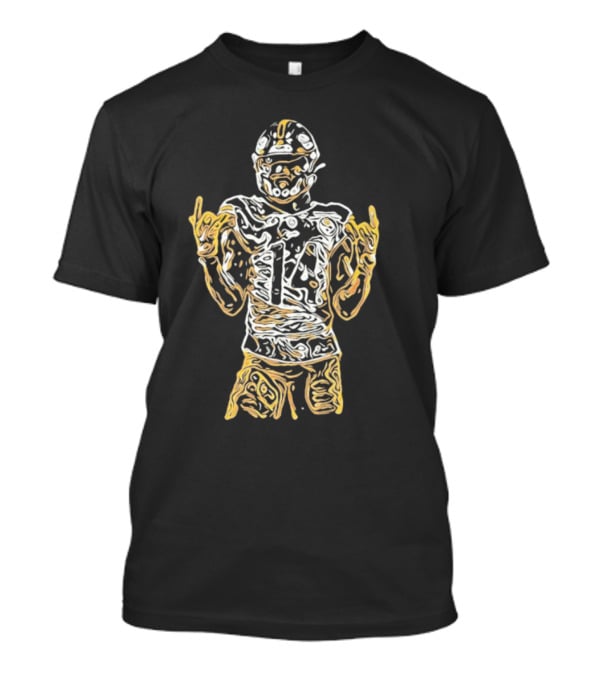 Black And Gold George Football Number 14 Iconic Sports T-Shirt