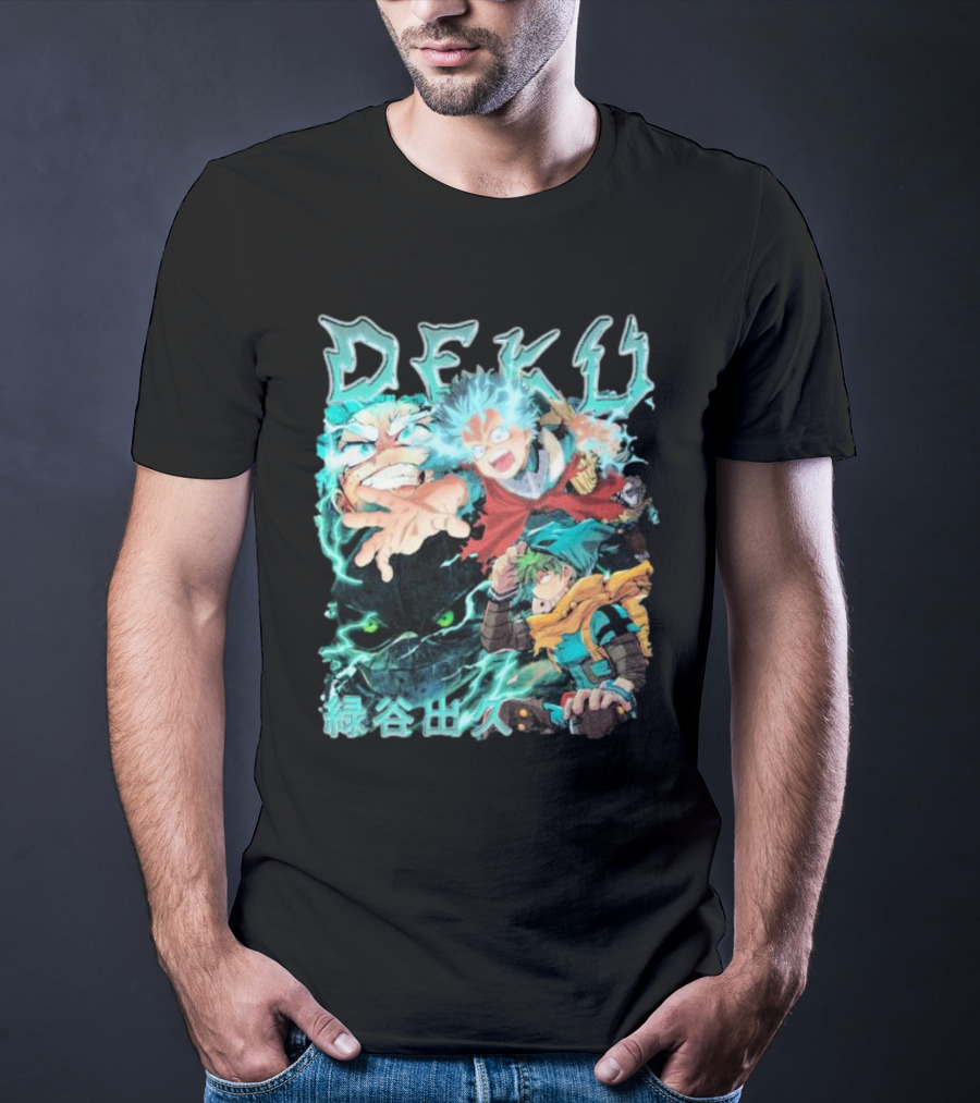 DEKU Midoriya Izuku My Hero Academia Anime Characters Electric Aura Battle Scene T-Shirt