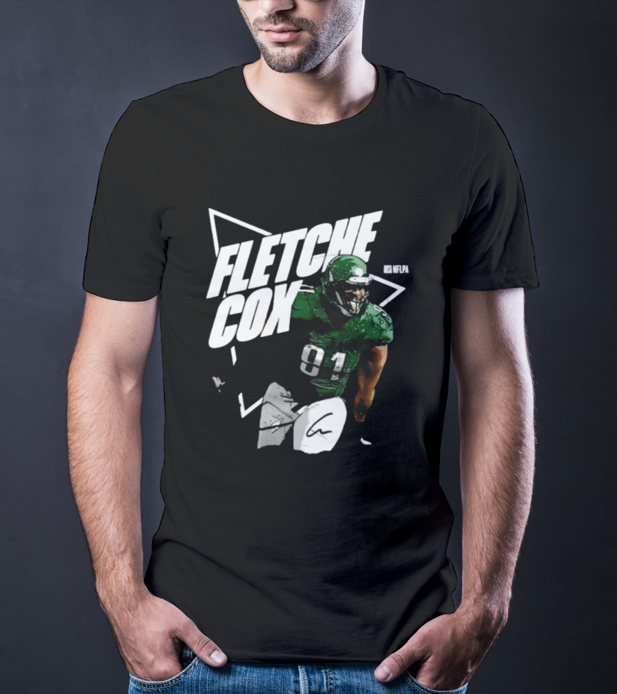 NFLPA Fletcher Cox 91 Nick Sirianni Signature T-Shirt