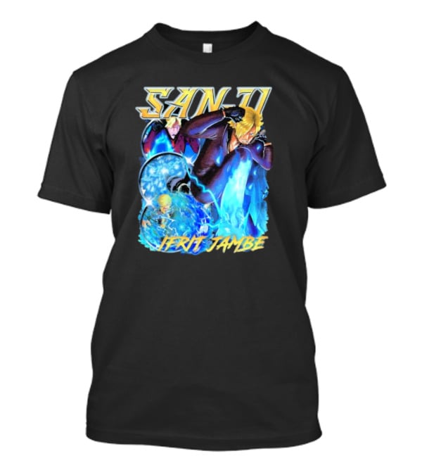 Sanji Ifrit Jambe Fiery Battle Stance Anime T-Shirt