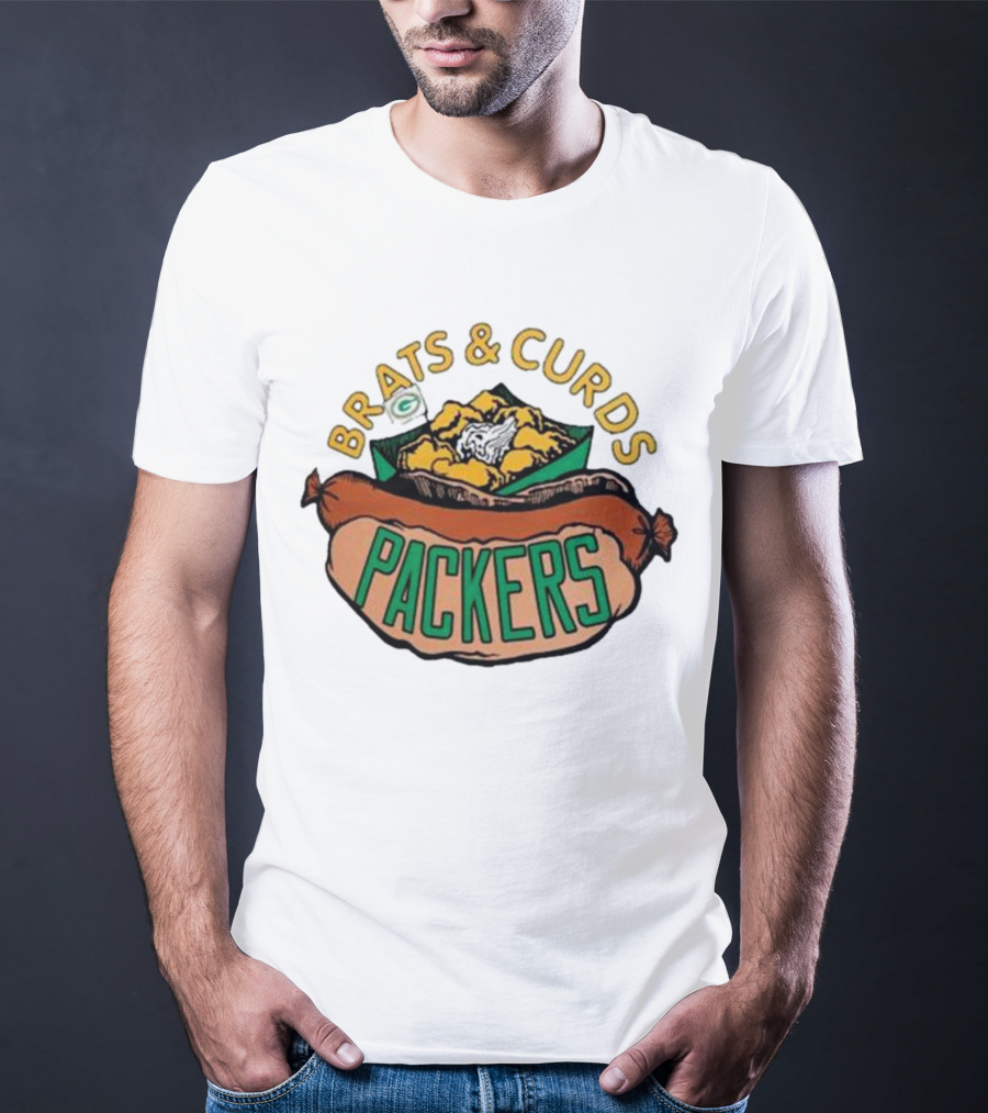 Brats And Curds Packers Sausage And Cheese T-Shirt