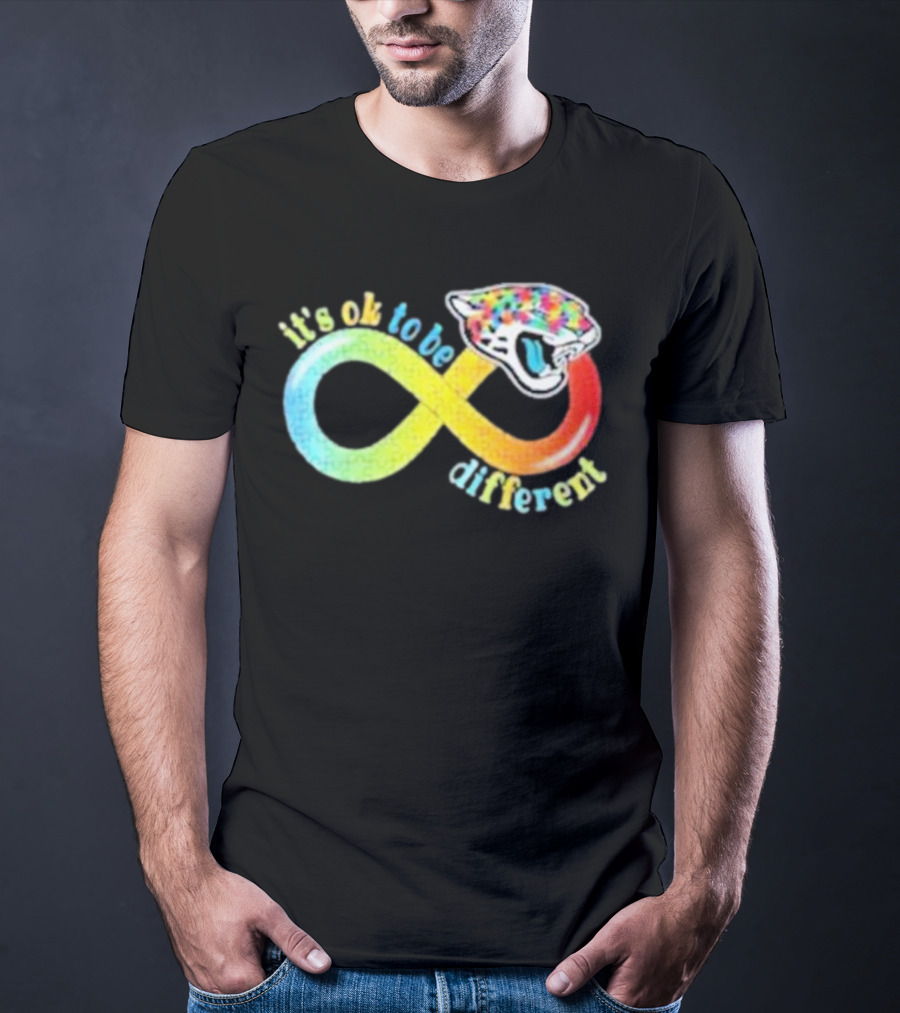 Jacksonville Jaguars It’s Ok To Be Different Autism Infinity T-Shirt