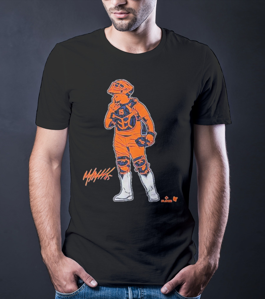 Martin Maldonado Catcher 15 Splashes Art Silver Boot Winner T-Shirt