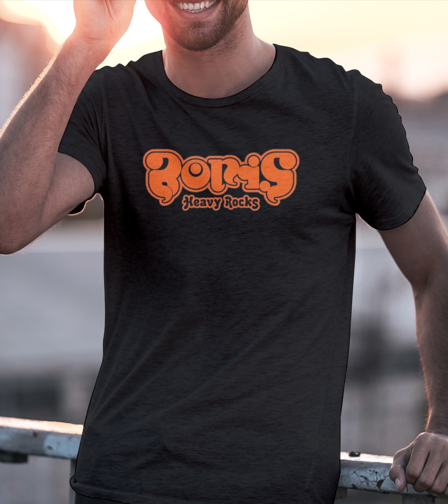 Boris Heavy Rocks Orange Text T-Shirt