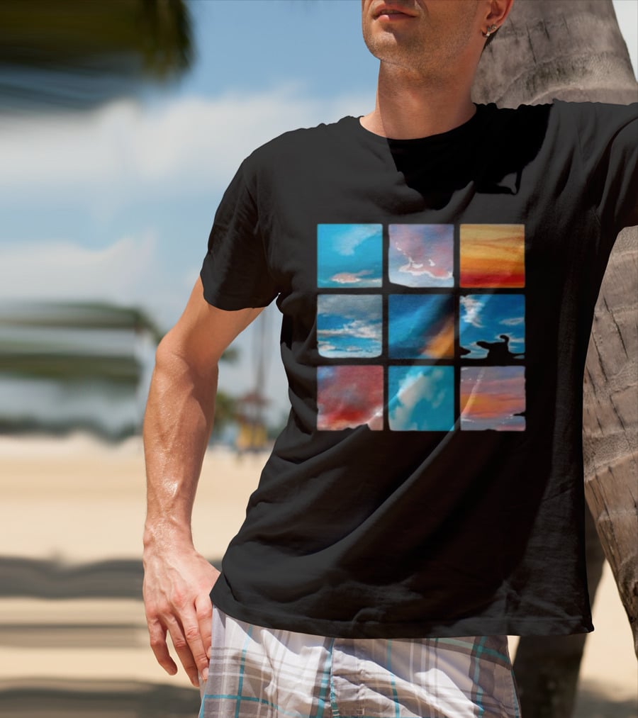 Sunsets And Skies Colorful Sky Panels T-Shirt