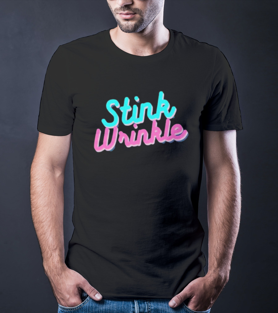 Stink Wrinkle Retro Style Pastel Text T-Shirt