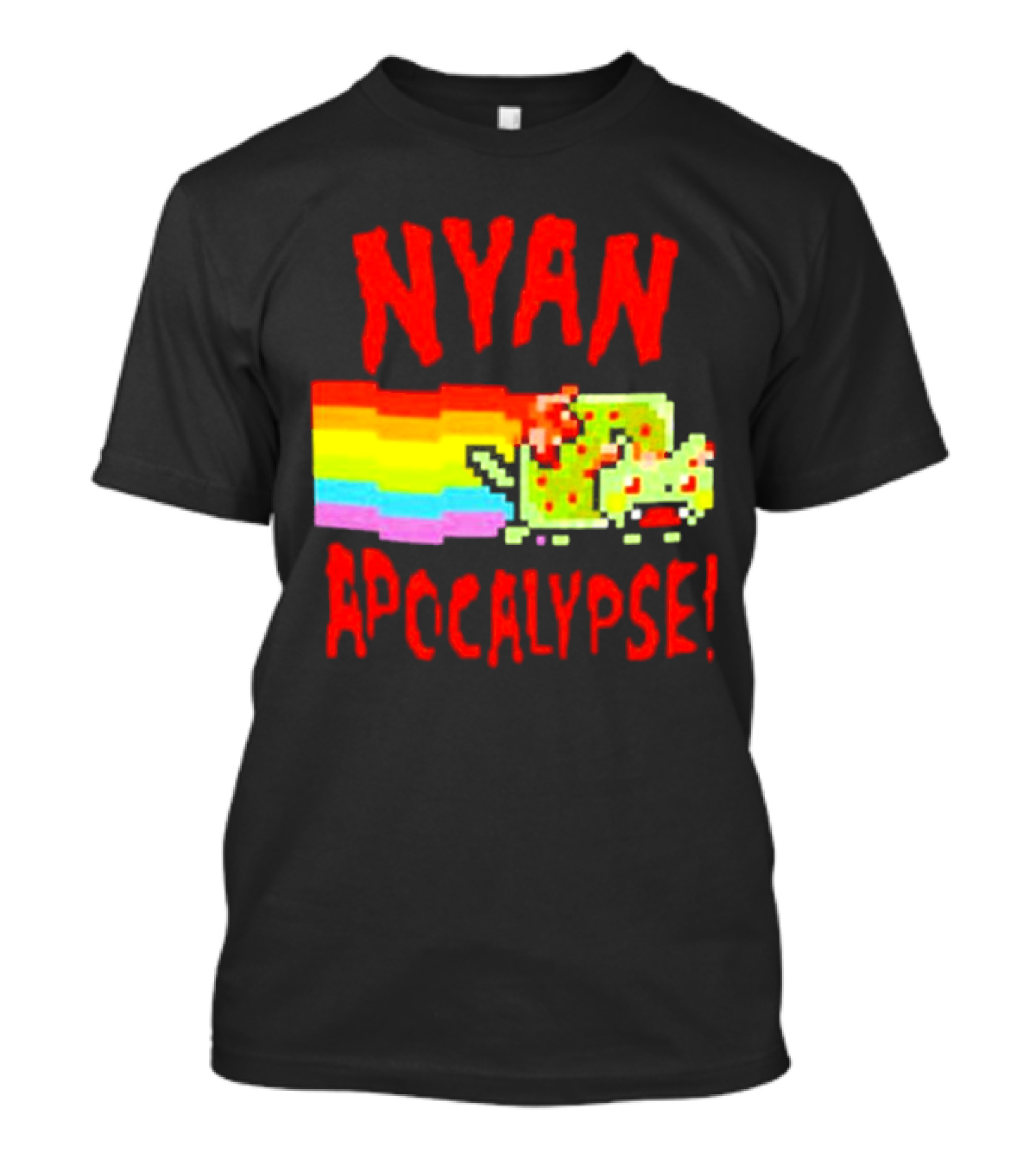 Nyan Cat Apocalypse Rainbow Explosion Iconic Meme T-Shirt