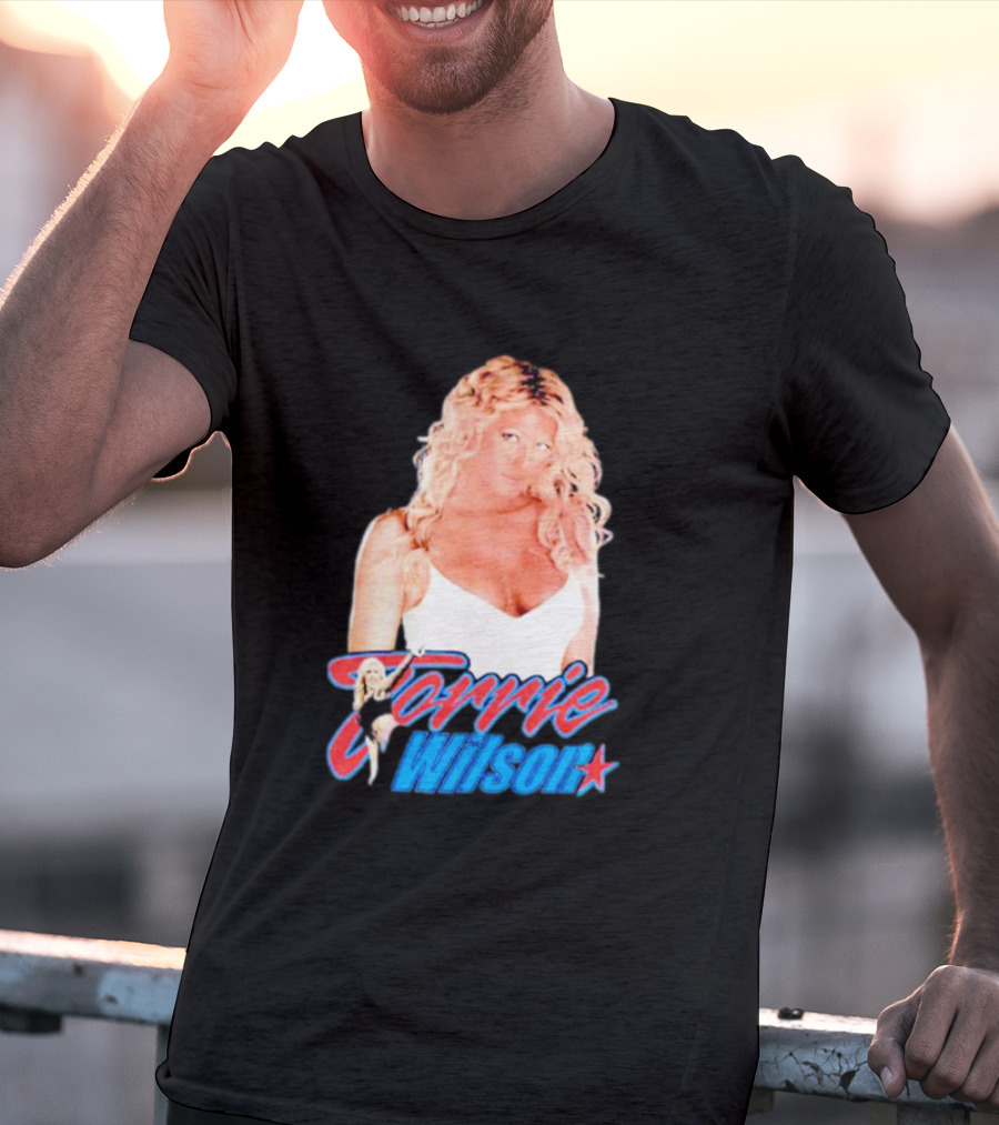 Torrie Wilson Star Text And Photo T-Shirt