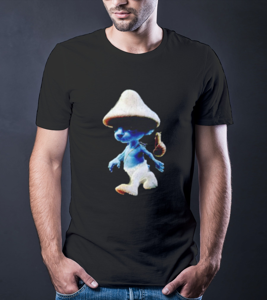 Smurf Cat Funny Mushroom Hat Character T-Shirt