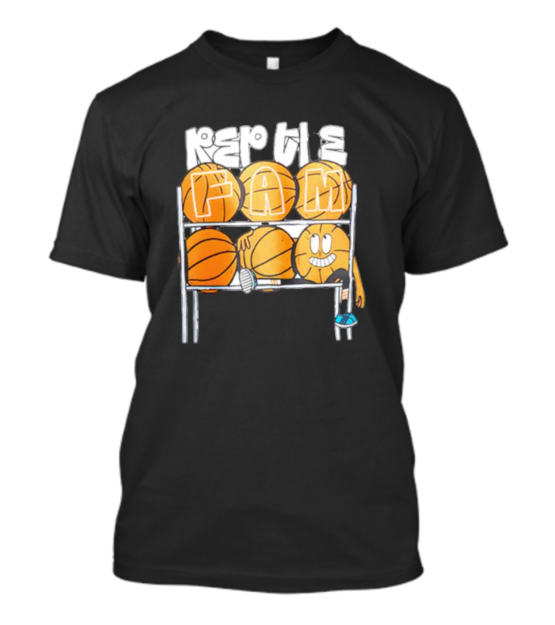 Rep The Fam Volleyball Basketball Balls Cartoon T-Shirt