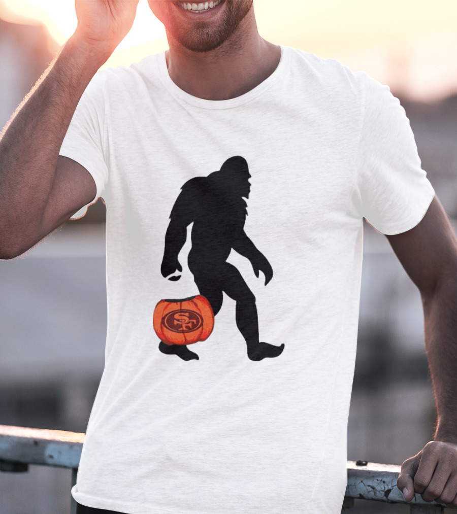 San Francisco 49ers Bigfoot Halloween Pumpkin T-Shirt