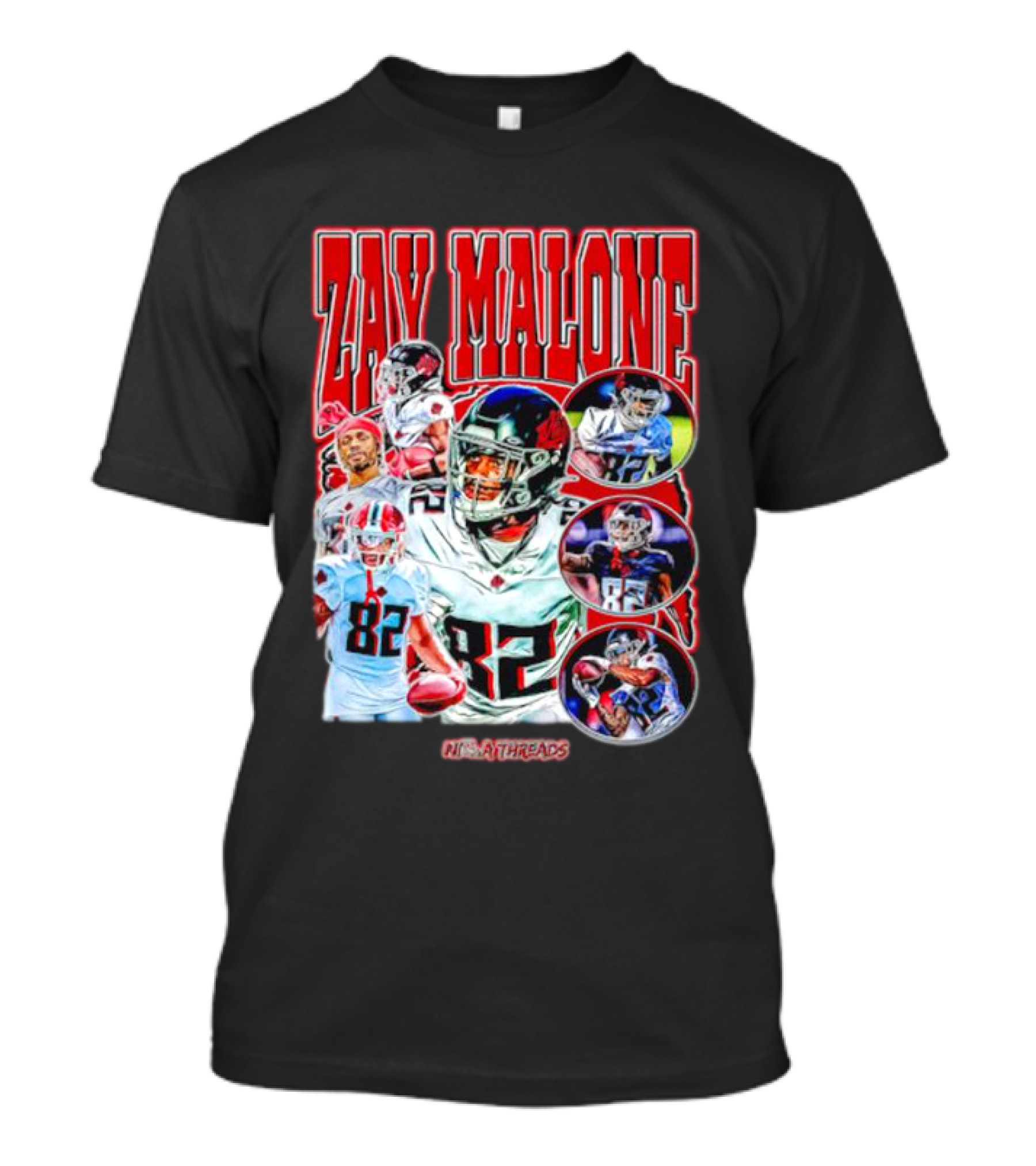 Zay Malone 82 Atlanta Falcons NSNThreads Vintage T-Shirt