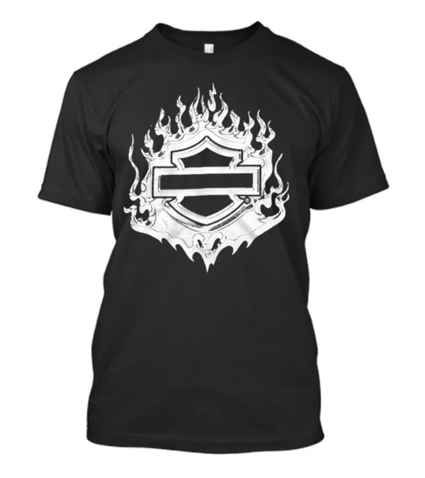 Post Malone X H-D Flaming Bar And Shield Emblem T-Shirt