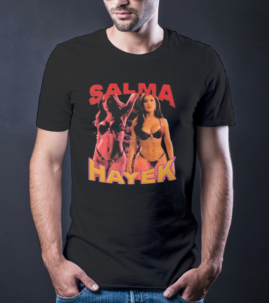 Salma Hayek Retro Style Double Image T-Shirt