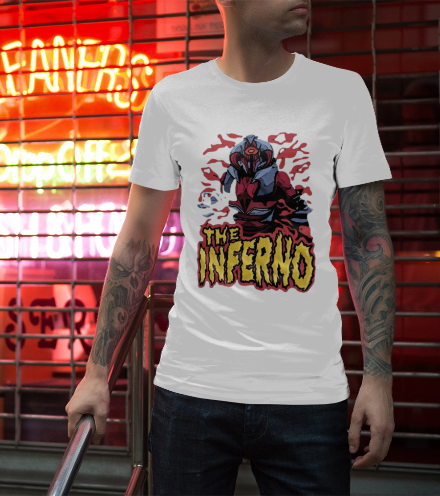 Zuk The Inferno Warrior With Fiery Background T-Shirt