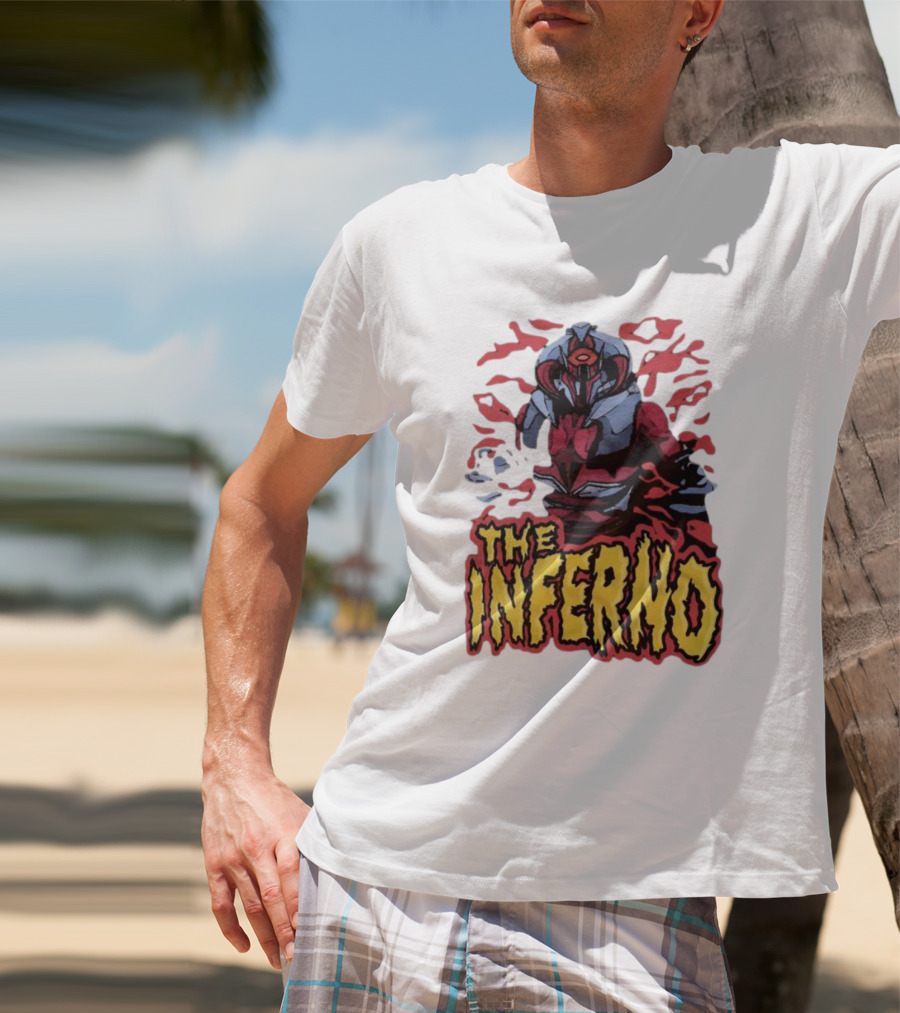 Zuk The Inferno Warrior With Fiery Background T-Shirt