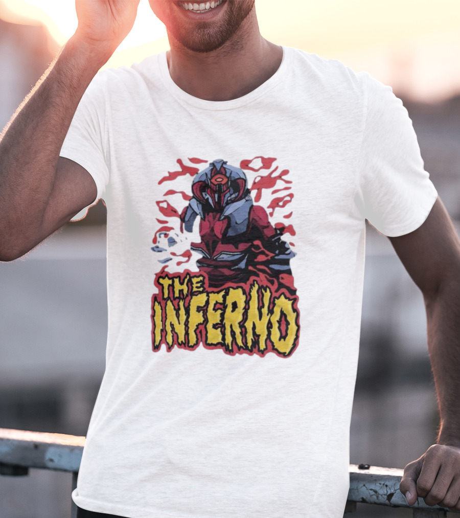 Zuk The Inferno Warrior With Fiery Background T-Shirt