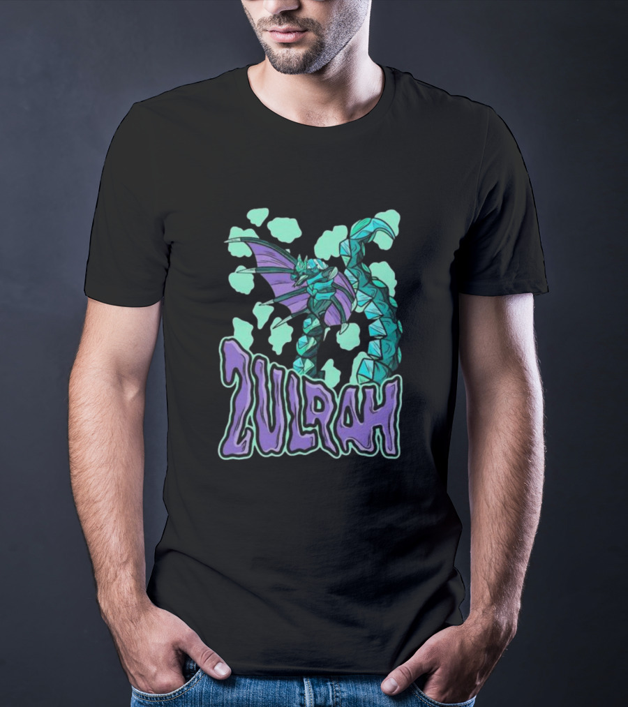 Zulrah Serpent Dragon Purple And Teal Fantasy T-Shirt