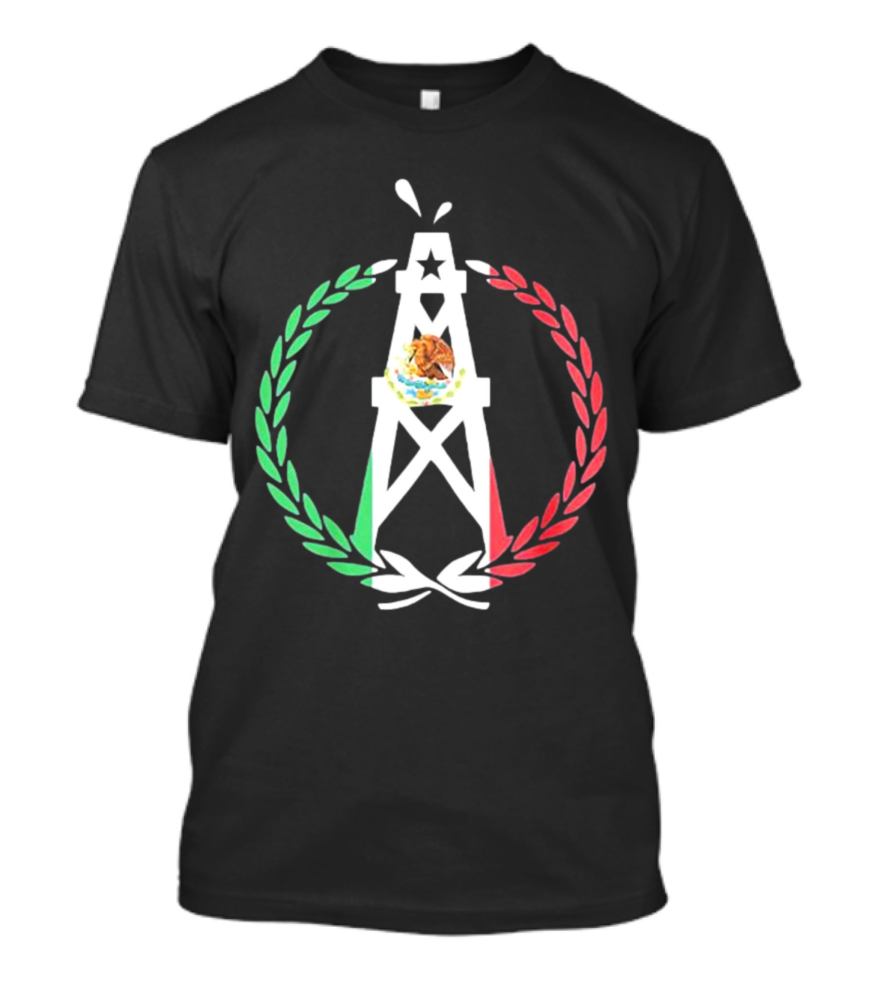 Paul Wall Mexico Flag Oil Rig Emblem T-Shirt