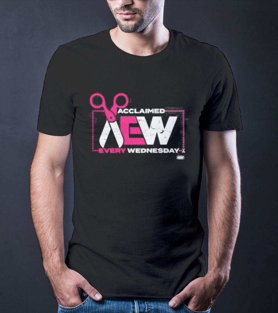 Acclaimed AEW Every Wednesday With Scissors T-Shirt