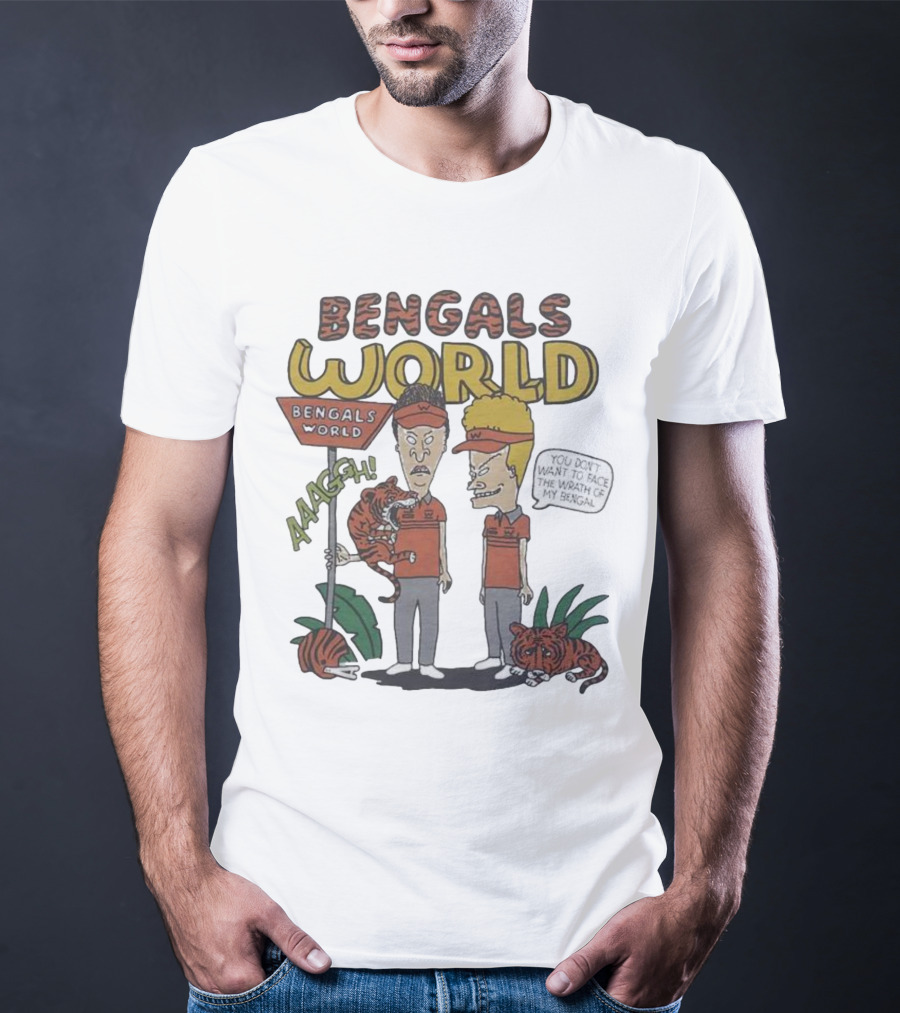 Beavis And Butthead Bengals World Aaagh You Don't Want To Face The Wrath Of My Bengal T-Shirt